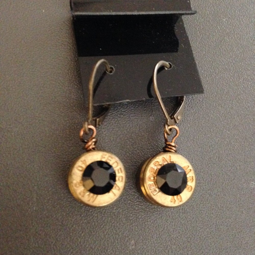Rustic Gold fedral 40 cal.  S&W earings